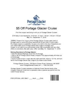 $5 Off Portage Glacier Cruise