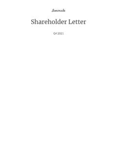 Shareholder Letter Q4 2021