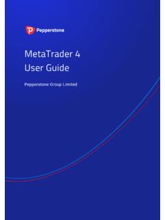 MetaTrader 4 User Guide - Pepperstone