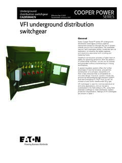 VFI Vacuum Fault Interrupter Switchgear - Eaton