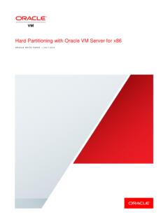 Hard Partitioning with Oracle VM Server for x86