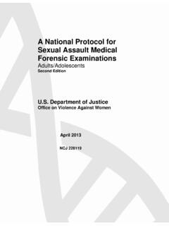 A National Protocol for Sexual Assault Medical Forensic ...