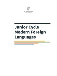 Junior Cycle Modern Foreign Languages - Curriculum