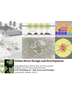 Urban Street Design and Development - Centre for Science ...