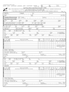Texas Peace Officer's Crash Report
