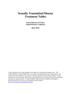 Sexually Transmitted Disease Treatment Tables