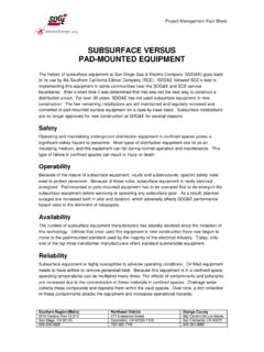 SUBSURFACE VERSUS PAD-MOUNTED EQUIPMENT