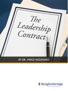 THE LEADERSHIP CONTRACT: VINCE MOLINARO - NLEC