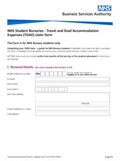 Travel and Dual Accommodation Expenses claim form