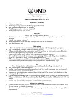Mock Interview Questions - University of Northern Colorado