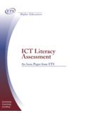 ICT Literacy Assessment - Educational Testing Service