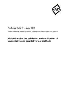 Guidelines for the validation and verification of ...