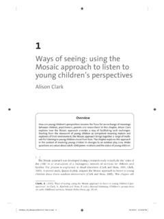 Ways of seeing: using the Mosaic approach to listen to ...