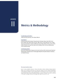 Metrics &amp; Methodology - IPCC