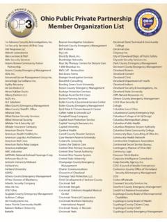Ohio Public Private Partnership Member Organization List