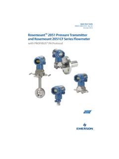 Rosemount 2051 Pressure Transmitter and Rosemount 2051CF ...