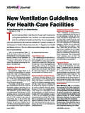 New Ventilation Guidelines For Health-Care Facilities