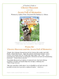 A Teacher’s Guide to Chester Raccoon