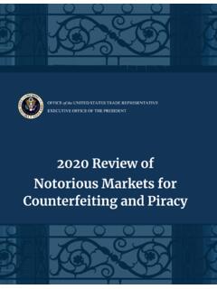 2020 Review of Notorious Markets for Counterfeiting and Piracy