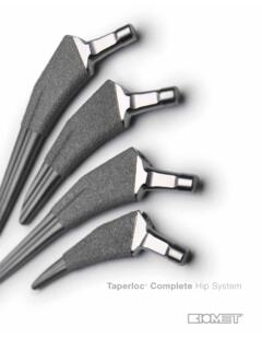 Taperloc Complete Hip System - zimmerbiomet.com