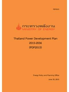 Thailand Power Development Plan 2015-2036 (PDP2015)