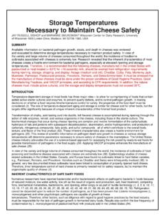 Storage Temperatures Necessary to Maintain Cheese Safety