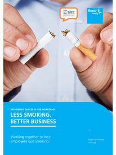PREVENTING CANCER IN THE WORKPLACE LESS SMOKING, …