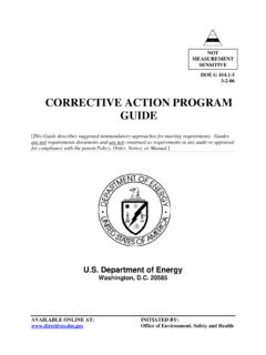 CORRECTIVE ACTION PROGRAM GUIDE - Energy
