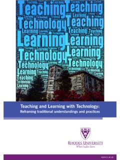 Teaching and Learning with Technology - Rhodes University
