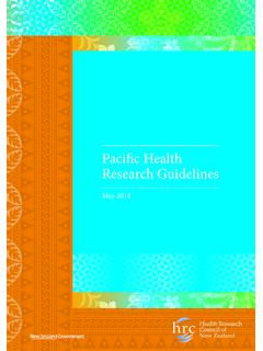 Paci˜c Health Research Guidelines - HRC Gateway