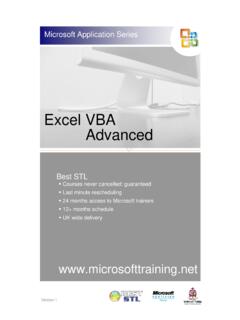 Excel VBA Advanced - stl-training.co.uk