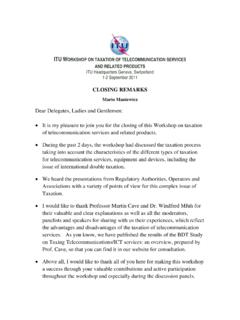 ITU WORKSHOP ON TAXATION OF …