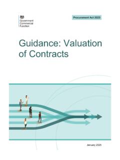 Guidance: Valuation of Contracts - GOV.UK