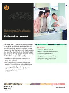 NetSuite Procurement