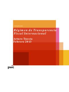 www.pwc.com R&#233;gimen de Transparencia Fiscal …