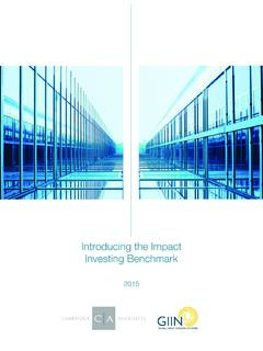 Introducing the Impact Investing Benchmark