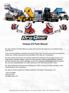 Chelsea 272 Parts Manual