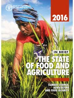 In brief – The State of Food and Agriculture 2016 …