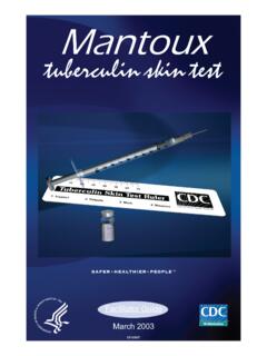tuberculin skin test - Centers for Disease Control and …