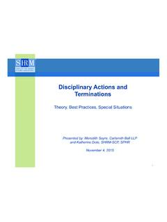 Disciplinary Actions and Terminations