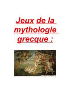 Jeux de la mythologie grecque - Acad&#233;mie de Versailles
