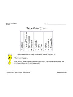 Place Value Chart to Millions - Free Printable Worksheets ...