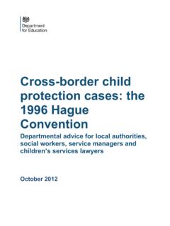 Cross-border child protection cases: the 1996 Hague …