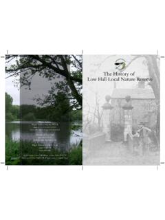 History of Low Hall Nature Reserve.