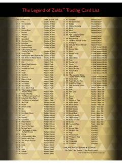 The Legend of Zelda Trading Card List - EnterPLAY