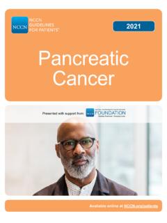 NCCN Guidelines for Patients Pancreatic Cancer