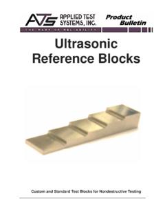 Ultrasonic Reference Blocks - Applied Test Systems …