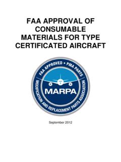 FAA Approval of Consumable Materials for Type Certificated ...