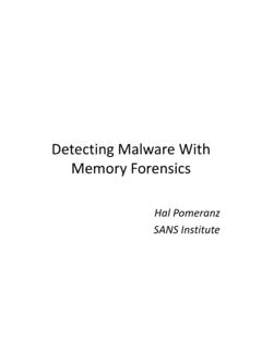 Detecting Malware With Memory Forensics - Deer …