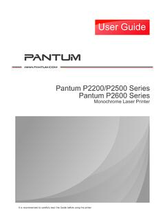 Pantum P2200/P2500 Series 6 - global.pantum.com